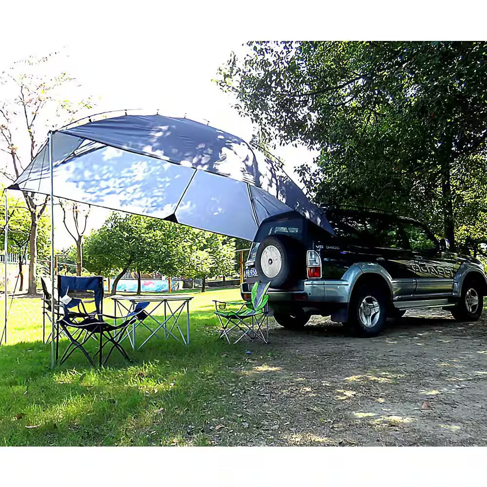 10 Ft. X 12 Ft. Gray Portable Teardrop Awning Canopy for Vehicles — product view 3