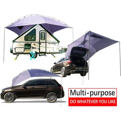 10 Ft. X 12 Ft. Gray Portable Teardrop Awning Canopy for Vehicles — product view 4