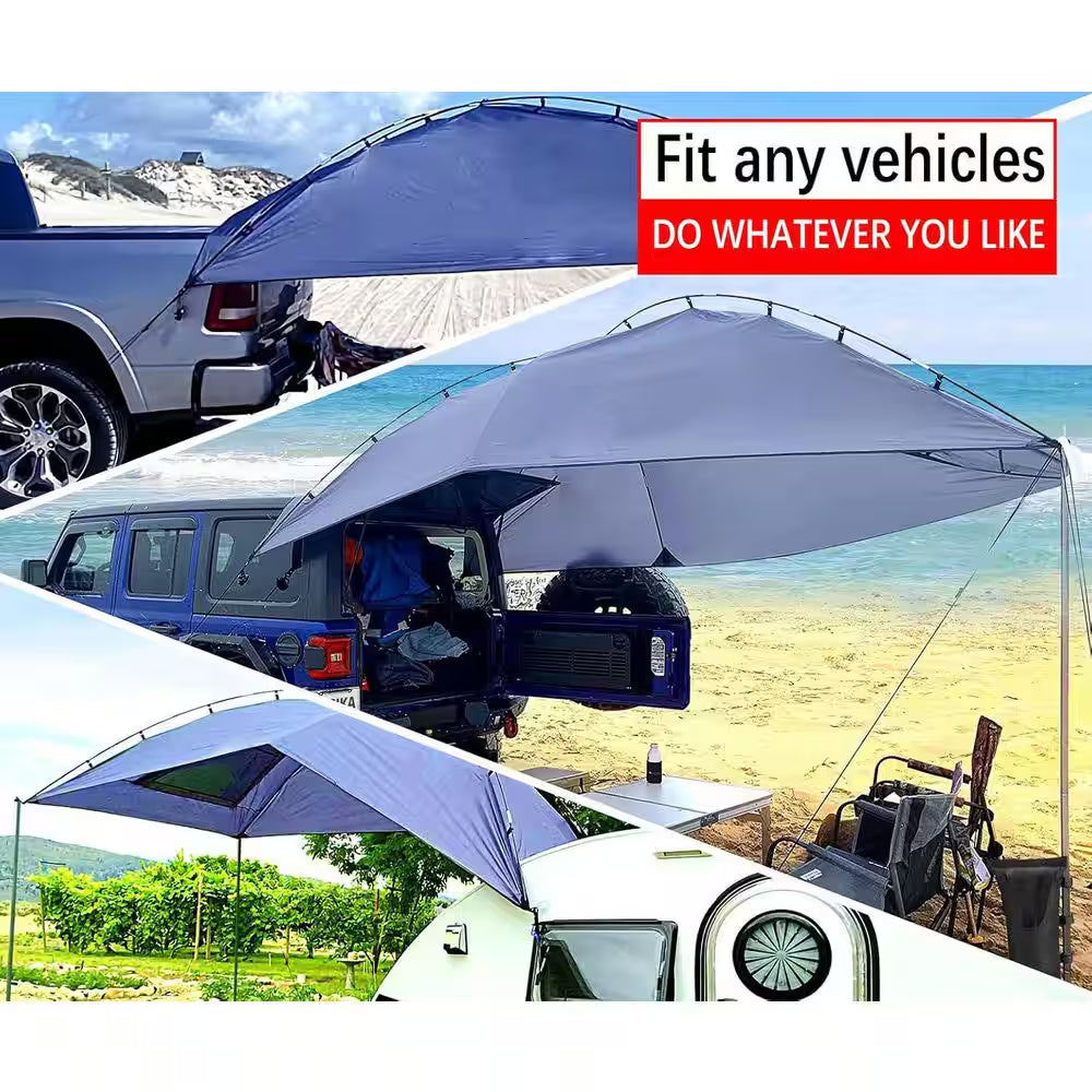 10 Ft. X 12 Ft. Gray Portable Teardrop Awning Canopy for Vehicles — product view 5