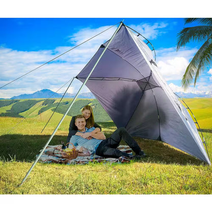 10 Ft. X 12 Ft. Gray Portable Teardrop Awning Canopy for Vehicles — product view 9