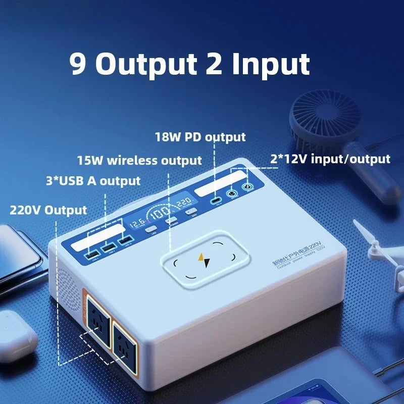 300W 81000Mah Portable Power Station220V Solar Generator USB DC Wireless Mobile External Spare Battery for Outdoor Camping RV — product view 3