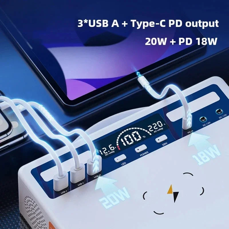 300W 81000Mah Portable Power Station220V Solar Generator USB DC Wireless Mobile External Spare Battery for Outdoor Camping RV — product view 5