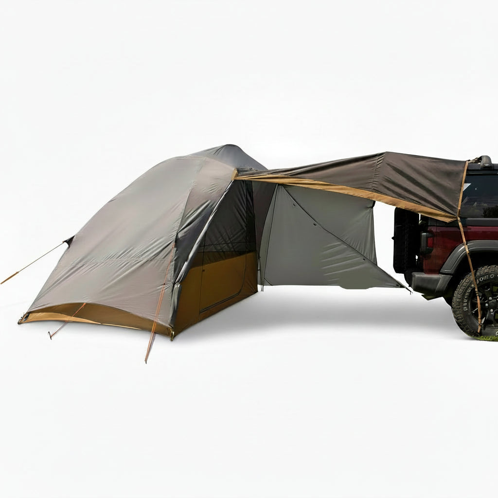 Kelty Caboose 4P Tent and Vehicle Awning Shelter, Universal Attachment for Vans, Trucks, Suvs, Standing Height Door, Massive Vestibule, Fully Freestanding, Designed in Sunny Colorado (2023)