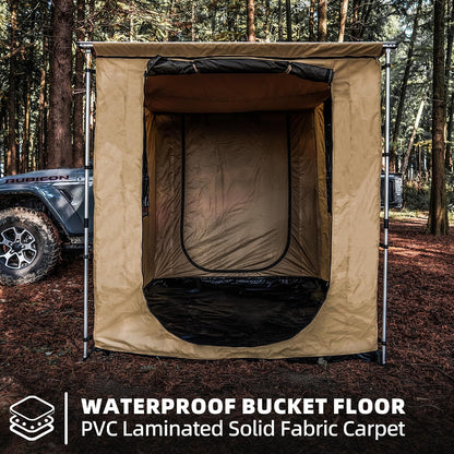 Vehicle Awning 8.2' X 8.2' Rip-Stop 420D Oxford Side Awning Changing Room with PVC Floor, Waterproof & Wind Resistance, Easy Setup Design — product view 7